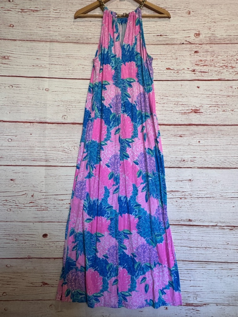 Lilly Pulitzer Bingham Halter Midi Dress in Multi Beach House Blooms Sz M - Picture 11 of 16